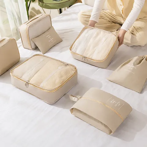 Sacs de Rangement de Voyage Organisateur de Bagages Pliable Cubes d'Emballage Imperméables Poches de Tri pour Vêtements