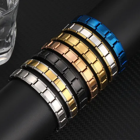 Stainless Steel Modular Link Bracelet Titanium Steel Watch Band Chain DIY Unisex Fashion Wristband Jewelry Gift
