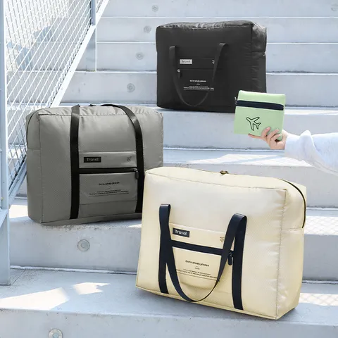 Bolsa de Viaje Plegable Portátil de Tela Oxford Impermeable Funda para Maleta Bolso de Almacenamiento Para Viaje
