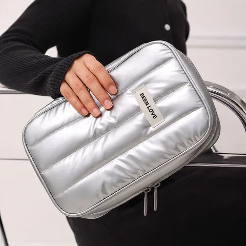 Portable Travel Digital Storage Bag Quilted Cable Organizer Pouch Lightweight Handheld Earphone Mouse Power Bank Bag
