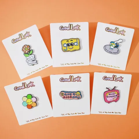 Alloy Enamel Cartoon Brooch Pin Cute English Quotes Badges Fashion Lapel Pins Jewelry Gift For Women Men
