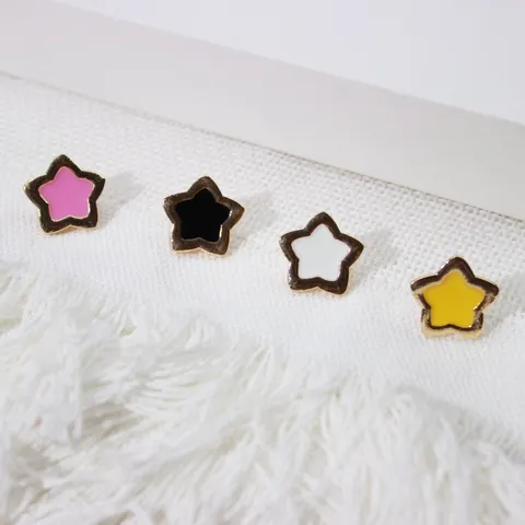 Cross-Border Pentagram Metal Badge Colorful Star Alloy Bag Accessories Brooch Fashion Lapel Pin Jewelry