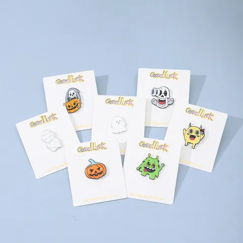 Halloween Alloy Brooch Cute Pumpkin Ghost Skull Cartoon Enamel Pin Fashion Jewelry Accessories For Bags Clothes Gift