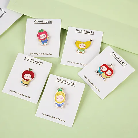 Alloy Drip Oil Cartoon Fruit Girl Brooch Badge Enamel Pin Cute Clothes Bag Decorative Lapel Pin Jewelry Gift