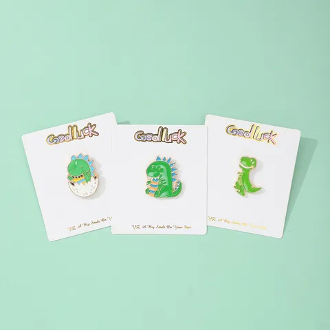 Cute Cartoon Green Dinosaur Alloy Enamel Brooch Badge Animal Lapel Pin For Backpack Clothes Accessories Men Women Jewelry