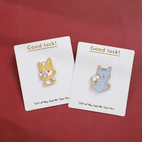 Süße Cartoon Tier Brosche Legierung Emaillierte Katze Hund Reversnadel Mode Kleidung Tasche Abzeichen Schmuck Geschenk Für Frauen