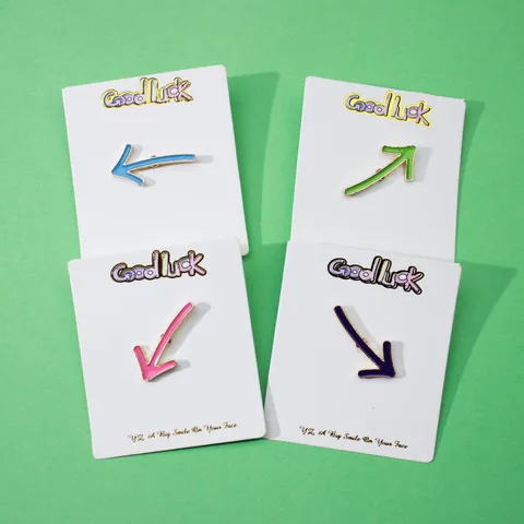 Cartoon Colorful Arrow Brooch Alloy Enamel Mini Badge Cute Lapel Pin Fashion Clothing Accessories Jewelry Gift