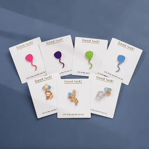 Cute Cartoon Animal Balloon Alloy Brooch Enamel Pin Fashion Metal Badge Jewelry Gift For Women And Men
