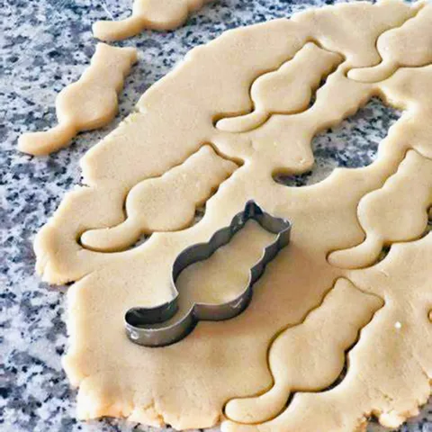 Set Tagliabiscotti Gatto in Acciaio Inossidabile Simpatici Stampi da Forno Animali Strumenti di Pasticceria DIY Per Cucina
