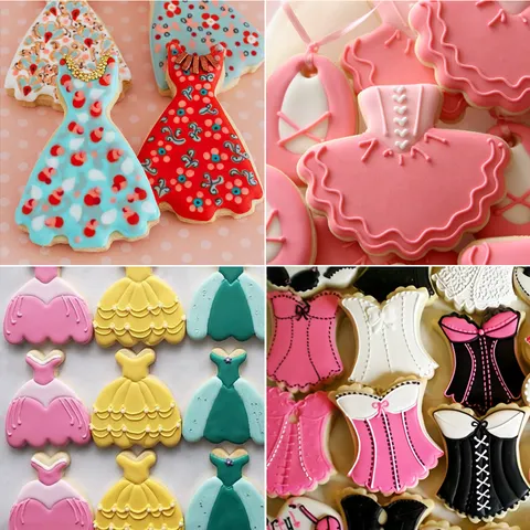 Stampi per Biscotti in Acciaio Inossidabile a Forma di Abito Strumenti per Decorare Torte di Fondente Cottura Fai da Te Accessori da Cucina