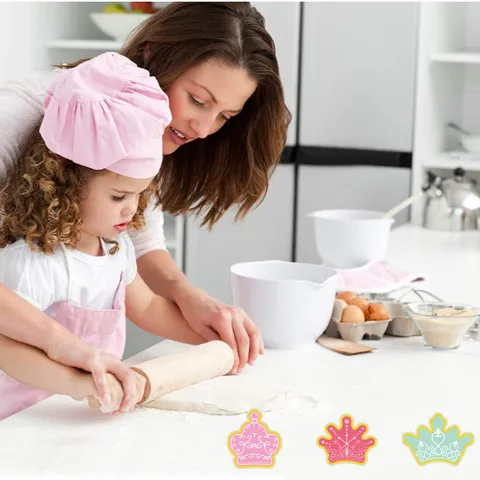 Stainless Steel Crown Cookie Cutter Metal Biscuit Mold Baking Tool For Kitchen DIY Pastry Cake Decorating