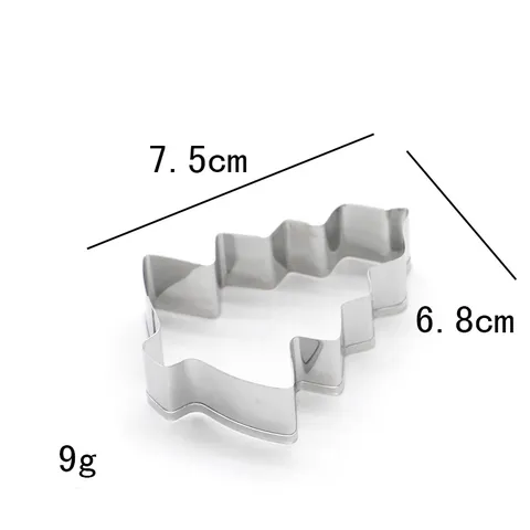 Stainless Steel Christmas Tree Cookie Cutter Baking Mold Cake Pastry Tool Holiday Kitchen Baking Supplies