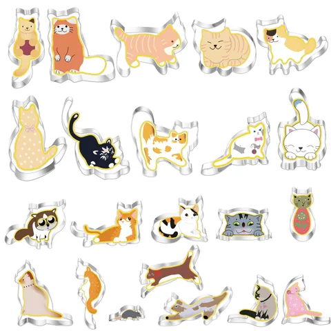 Stainless Steel Cat And Mouse Cookie Cutter Fondant Baking Mold Cute Animal Biscuit Pastry Cutting Tool DIY Kitchen