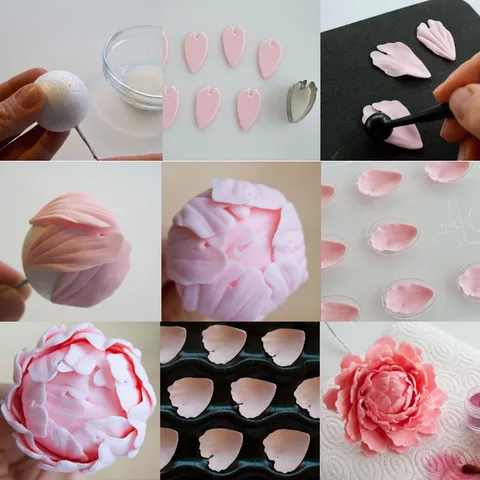 Set Taglieri per Petali di Fiore di Peonia in Acciaio Inossidabile Stampi per Decorazione Torte Fondente Strumento da Forno