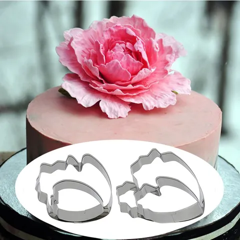 Set Taglieri per Petali di Fiore di Peonia in Acciaio Inossidabile Stampi per Decorazione Torte Fondente Strumento da Forno