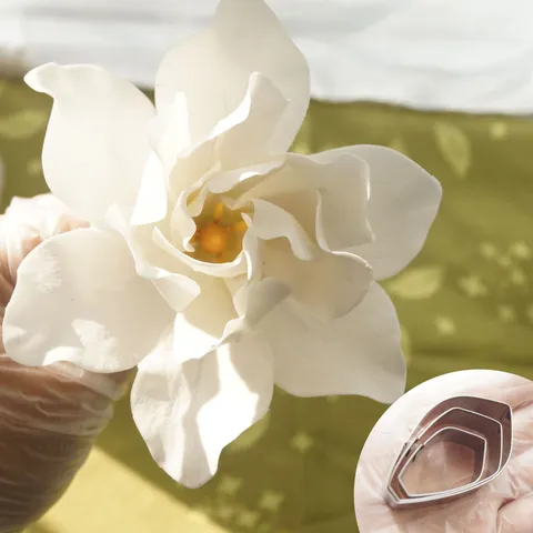 Stampo per Torta Fondente con Petalo di Gardenia in Acciaio Inossidabile Taglierina
