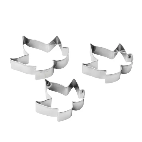 Stainless Steel Maple Leaf Fondant Cookie Cutters 3 Piece Set Creative DIY Sugar Flower Baking Mold Kitchen Tools