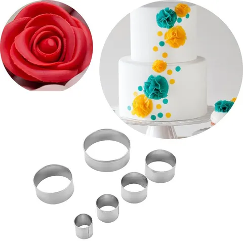 Stainless Steel Round Cookie Cutter Cake Biscuit Fondant Pastry Mold DIY Craft Baking Tool Metal Circle Ring Cutter