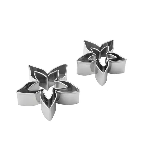 Ensemble de 4 Pièces Emporte-Pièce Calice de Rose en Acier Inoxydable DIY Moule à Fleur en Sucre Pâtisserie Outils de Décoration