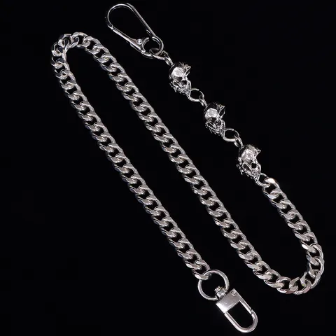 Punk Heavy Metal Totenkopf Hosenkette Einlagige Hip Hop Jeans Kette Taschen Kette Portemonnaie Kette Für Männer Frauen