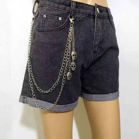 Punk Multi-layer Metal Waist Chain Vintage Skull Star Pants Chain Body Jewelry Fashion Streetwear Accessories For Women