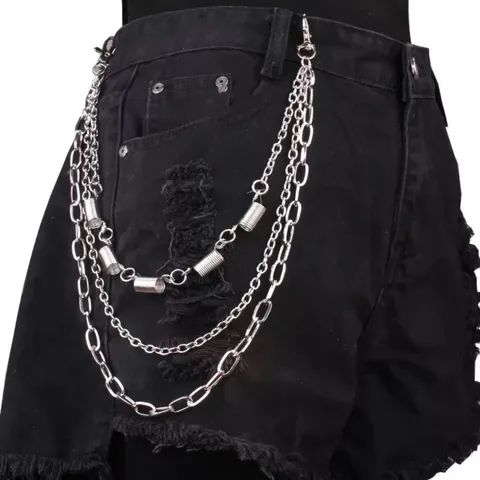 Punk Multi Layer Metal Waist Chain Fashion Spring Design Pants Chain Hip Hop Body Jewelry For Women And Men