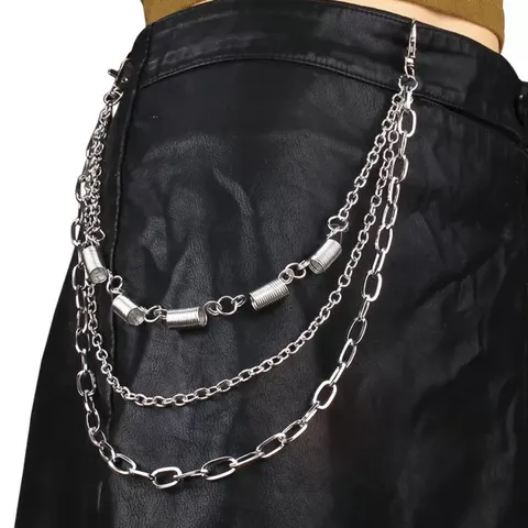 Punk Multi Layer Metal Waist Chain Fashion Spring Design Pants Chain Hip Hop Body Jewelry For Women And Men