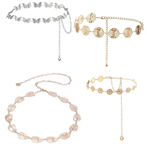 Fashion Metal Waist Chain Body Chain For Women Adjustable Layered Waist Belt Vintage Party Jewelry Gift