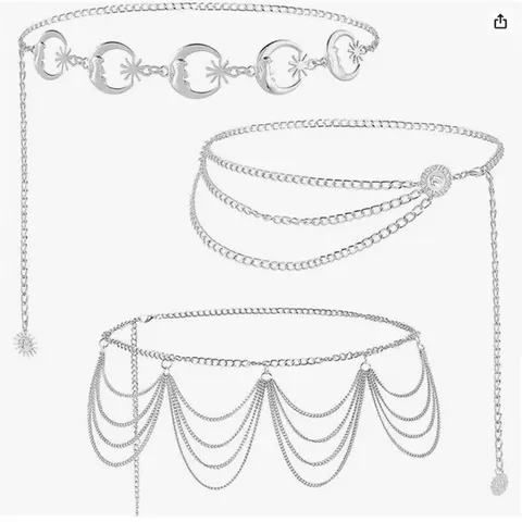 European American Fashion Metal Waist Chain Multi Layer Body Chain Adjustable Sexy Waist Belt Jewelry Gift