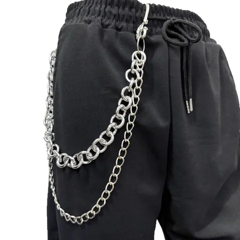 Catena Da Pantalone In Metallo Multistrato Punk Hip Hop Gancio A Teschio Catena Da Vita Streetwear Rock Gioielli Di Moda Per Uomo Donna