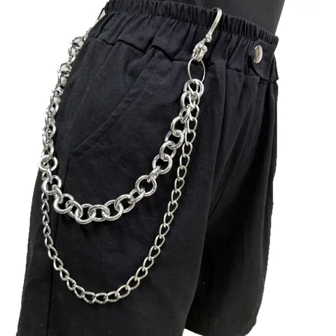 Catena Da Pantalone In Metallo Multistrato Punk Hip Hop Gancio A Teschio Catena Da Vita Streetwear Rock Gioielli Di Moda Per Uomo Donna