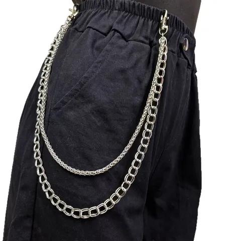 Minimalist Metal Waist Chain Multi-Layer Snake Bone Chain Pants Chain Body Jewelry For Women Men Unisex Punk Party