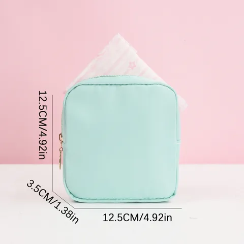 Tragbare Damenbinden Aufbewahrungstasche Wasserdicht Polyester Reißverschluss Tasche Niedlich Kosmetik Make-up Organizer Tasche Für Damen Reisen