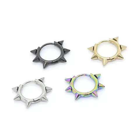 Punk Edelstahl Stachel Ohrringe Runde Huggie Ohrringe Für Herren Damen Rock Gothic Schmuck Personalisiertes Geschenk