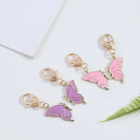 Colorful Butterfly Wing Charms Zinc Alloy Pendants For DIY Jewelry Necklace Bracelet Keychain Bag Accessories Decoration Jewelry Finding Gift