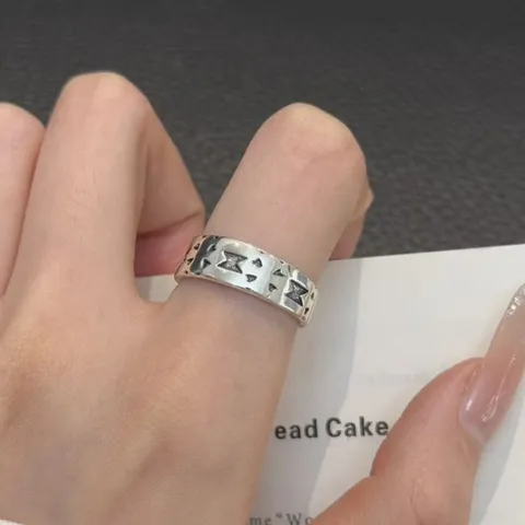 Anillo Abierto de Cobre Minimalista Para Mujeres Joyería de Moda Ajustable Anillo de Dedo Geométrico Regalo Diario