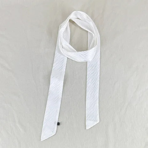 Women's Long Ribbon Scarf Satin Solid Color Ripple Texture Hair Scarf Multi-use Handbag Ribbon Commuting Fashion Accessories