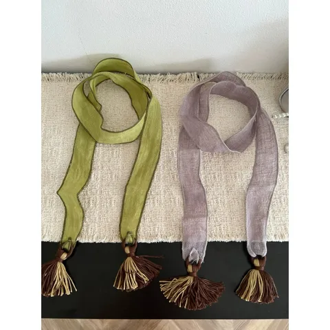 Retro Literary Cotton Linen Scarf Women Spring Thin Tassels Long Neck Scarf Elegant Commuting Daily Accessories