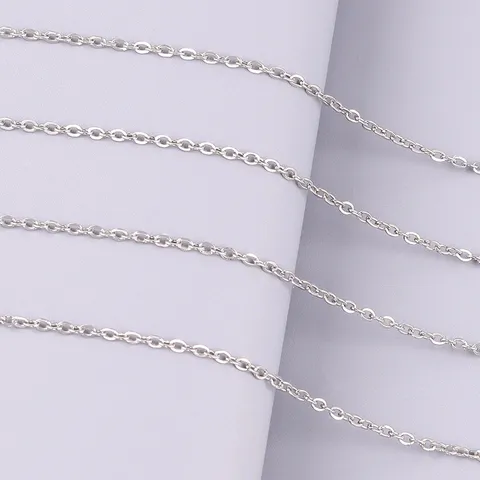 Minimalist Stainless Steel Cross Chain Necklace Basic DIY Handmade Titanium Steel Fine Chain Jewelry Accessories