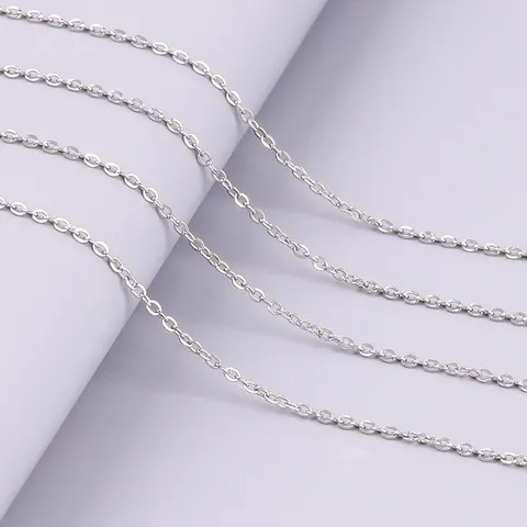 Minimalist Stainless Steel Cross Chain Necklace Basic DIY Handmade Titanium Steel Fine Chain Jewelry Accessories
