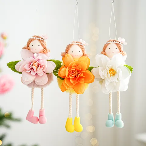 Ostern Blumenfee Engel Mädchen Anhänger Niedlich Plüsch Fee Hängende Dekoration Für Haus Party Geschenk Ostern