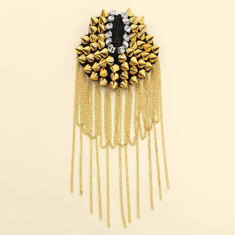 Spalline con Nappe in Metallo Strass Catene da Spalla per Abito Accessori di Abbigliamento Moda Spilla Epaulette Strass