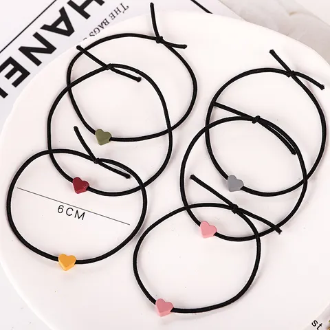 Koreanischer Stil Süßes Frostites Kleines Herz Haargummi Damen Elastisches Haarband Süße Tägliche Haarschmuck Zopffthalter