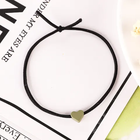 Koreanischer Stil Süßes Frostites Kleines Herz Haargummi Damen Elastisches Haarband Süße Tägliche Haarschmuck Zopffthalter