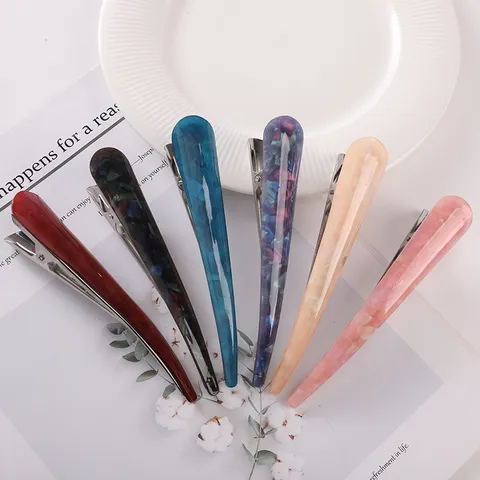 Large Acrylic Hair Clip Korean Style Glitter Marble Pattern Hair Claw Handmade Elegant Hair Accessory For Women Styling Tools