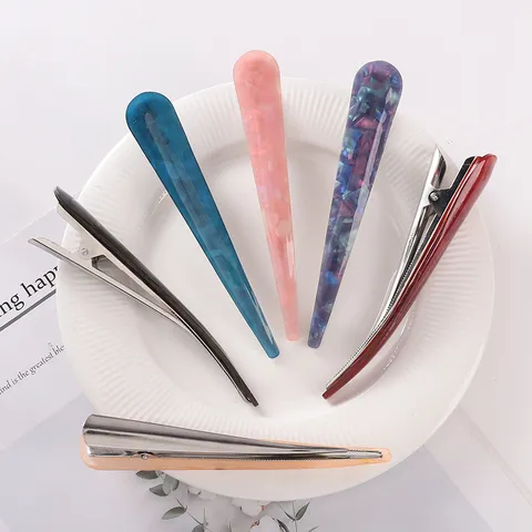 Large Acrylic Hair Clip Korean Style Glitter Marble Pattern Hair Claw Handmade Elegant Hair Accessory For Women Styling Tools