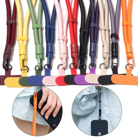 Adjustable Woven Phone Lanyard Wrist Strap With Spacer Universal Anti-Lost Mobile Phone Hanging Rope Hand-Woven Wristlet Lanyard For Women Men