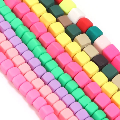 Perline Sciolte in Argilla Polimerica a Cubo Irregolare Colorato per Braccialetto Fai da Te Fatto a Mano Collana Orecchino Gioielli Che Fanno Accessori Materiale
