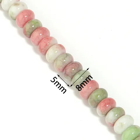 Vintage Verre Perles Rondelles Dégradé Multicolore Craquelé Abaque Perles En Vrac Pour Bricolage Bracelet Collier Fabrication De Bijoux Artisanat