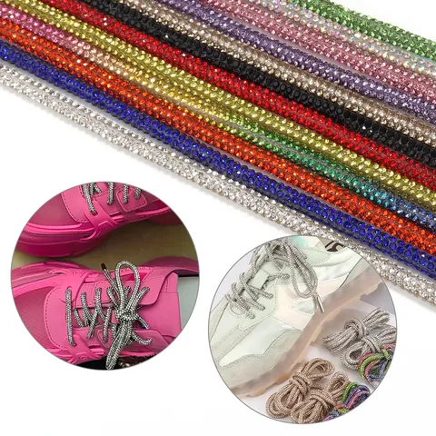 Cuerda De Cordón De Strass Para Sudaderas Con Capucha Zapatos Cinturón Accesorios De Bolso De Ropa DIY Cordón Brillante